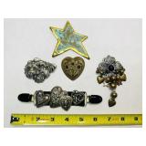Fashion Brooches Pins, Large Str, Heart, Dogs, Dan