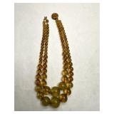 Vintage Lucite Double Strand Necklace-18"