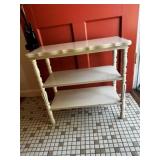 White Wood 2 tier Side Table 24"x12"x22"tall