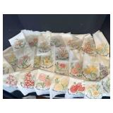 27 Quilt Squares Hand Embroidered