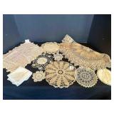 10 Doilies-crochet, cloth, hankie