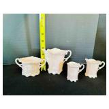 Pink Hard Plastic Tea Set by Banner USA, sugar, cu