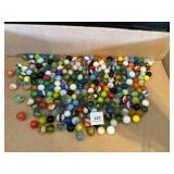 2lb 8oz Assorted Vintage Marbles-a few Glow Uraniu