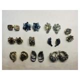 11 pr Vintage Ladies Earrings-Clip-on & Screw