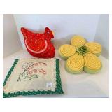 Weighted Floral Pillow, Chicken Bun Cover for Bask