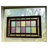 Stained Glass Window-hand made 20"x12" has some