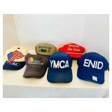6 Ball Caps-Embroidered, Enid, YMCA, OKC