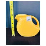 Yellow Fiesta Disk Pitcher Art Deco style 6" tall