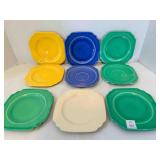 9 Homer Laughlin Riveria Bread Plates some have