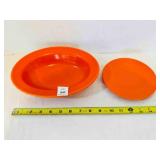 Orange Poppy Trail by Metlox Serving Bowl & Bread