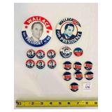 17 George Wallace Presidential Campaign Buttons