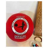 Wahoo board hand made, marbles, Dodge Ball
