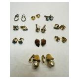14 pr Vintage Ladies Earrings-Clip-on & Screw