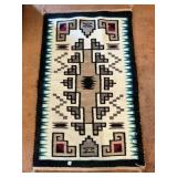 Native American wool Rug-33"x54" edges show wear