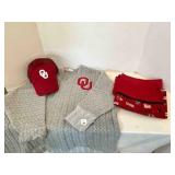 OU Oklahoma University Mens M Sweatshirt, OU Cap