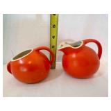Mini Ball Orange Red Pitcher & Tilt Pitcher 4" tal