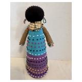 Native American Beaded Doll 10.5" tall