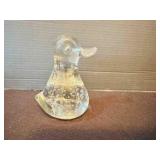 Bear & Duck control bubbles handblown Paperweight