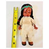 Hard Plastic Native American Souvenir Doll 5.5"