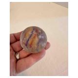 Large Glass Swirl Marble-1.5" approximately, has c