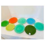 Fiesta Plates, 2-bread N butter 6 3/8", 4-salad 7.