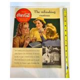 Coca Colo Advertisement page from 1940? 5 cent cok