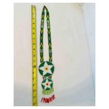 SW Native American Beaded Necklace 2 medallions ar