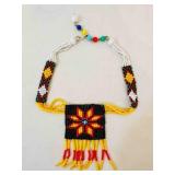 SW Native American Beaded Necklace & tiny papoose
