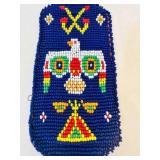 SW Native American Leather & Beaded Pouch Sheath