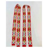 2 SW Native American hand loomed seed bead strips