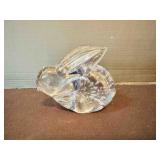 Art Glass Control Bubbles Bunny Rabbit hand Blown