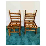 2 Wood Branch Chairs 14" to seat