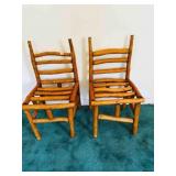 2 Wood Branch Chairs 14" to seat