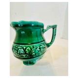 Milk Pitcher by Mount Cemmons Pottery-Green 5"