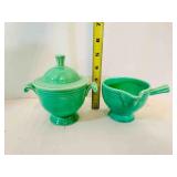 Fiesta Scroll Handle Sugar Lid, Creamer medium lig