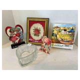 Newer Valentine Dï¿½cor, Heart Bowl, New Puzzle,