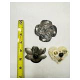 Art Deco Brooches Pins & Heart Button Pin-largest