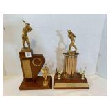 2 Baseball Trophies 1954-1st 18&Under Breckenridge