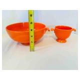 Fiesta Scroll Handle Sugar bowl no lid, Red Orange