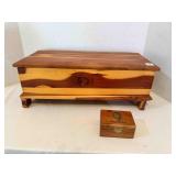 Cedar Wood Jewelry Box 20x8x5"-Leg needs to be