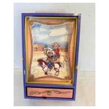 Cowboy Style Music Box w/ drawer-Home on the Range