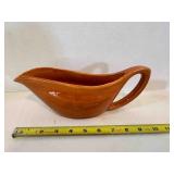 Bauer Pottery La Linda Gravy Boat in orange 10" wi