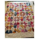 Friendship Quilt 88"x102" machined pieced, hand qu