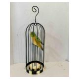 Metal Bird & Bird Cage 2 pcs 22" tall
