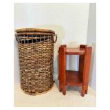 Wood Plant Stand made in Shop class in Jr High &