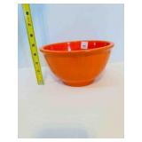 Fiesta Orange Mixing Bowl 8.5" Has chip on lip