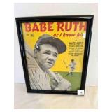 Babe Ruth as I Knew Him Framed magazine Cover