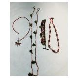 Seed Bead Dragon Fly Necklace--rhinestones missing