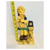 1940s Book End Glazed Chalkware 9.5"tall has some