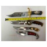 tube of assorted knives